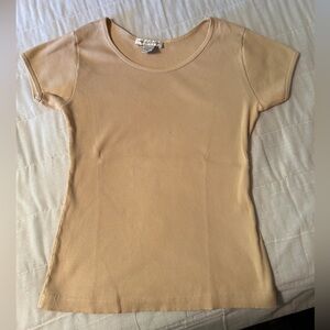 Casual Corner vintage ribbed short-sleeved shirt. Size M.